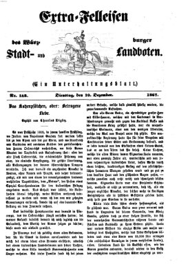 Extra-Felleisen (Würzburger Stadt- und Landbote) Dienstag 10. Dezember 1867