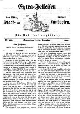 Extra-Felleisen (Würzburger Stadt- und Landbote) Donnerstag 19. Dezember 1867