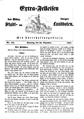 Extra-Felleisen (Würzburger Stadt- und Landbote) Sonntag 22. Dezember 1867