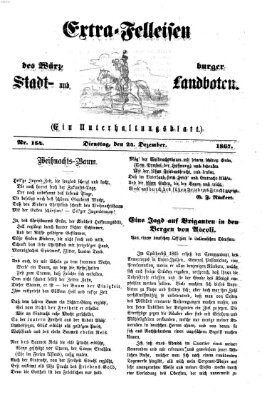 Extra-Felleisen (Würzburger Stadt- und Landbote) Dienstag 24. Dezember 1867