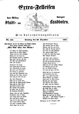 Extra-Felleisen (Würzburger Stadt- und Landbote) Sonntag 29. Dezember 1867