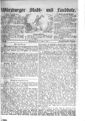 Würzburger Stadt- und Landbote Dienstag 7. Januar 1868