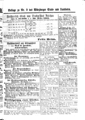 Würzburger Stadt- und Landbote Freitag 10. Januar 1868