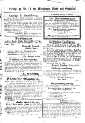 Würzburger Stadt- und Landbote Montag 13. Januar 1868