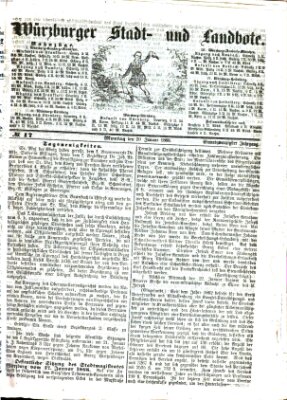 Würzburger Stadt- und Landbote Montag 20. Januar 1868