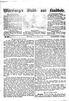 Würzburger Stadt- und Landbote Montag 27. Januar 1868