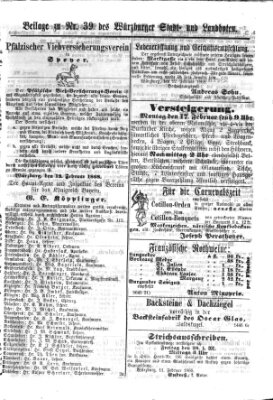 Würzburger Stadt- und Landbote Freitag 14. Februar 1868