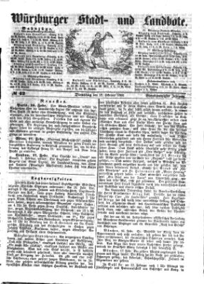 Würzburger Stadt- und Landbote Dienstag 18. Februar 1868