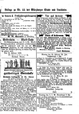 Würzburger Stadt- und Landbote Donnerstag 20. Februar 1868