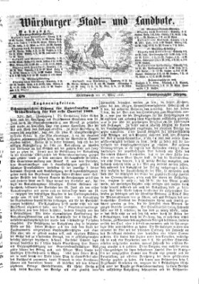 Würzburger Stadt- und Landbote Mittwoch 18. März 1868