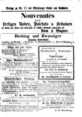 Würzburger Stadt- und Landbote Samstag 21. März 1868