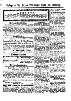 Würzburger Stadt- und Landbote Mittwoch 15. April 1868