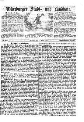 Würzburger Stadt- und Landbote Freitag 17. April 1868