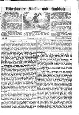 Würzburger Stadt- und Landbote Dienstag 21. April 1868