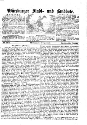 Würzburger Stadt- und Landbote Mittwoch 29. April 1868