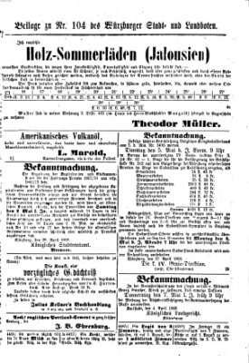 Würzburger Stadt- und Landbote Mittwoch 29. April 1868