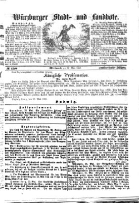 Würzburger Stadt- und Landbote Mittwoch 27. Mai 1868