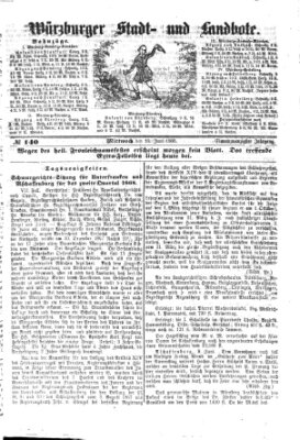 Würzburger Stadt- und Landbote Mittwoch 10. Juni 1868