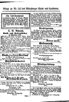 Würzburger Stadt- und Landbote Mittwoch 17. Juni 1868