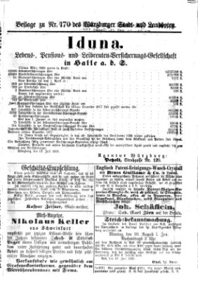 Würzburger Stadt- und Landbote Donnerstag 16. Juli 1868