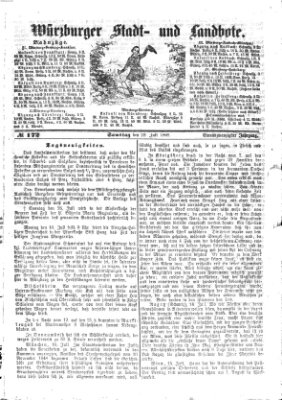 Würzburger Stadt- und Landbote Samstag 18. Juli 1868