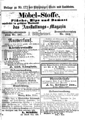 Würzburger Stadt- und Landbote Samstag 18. Juli 1868