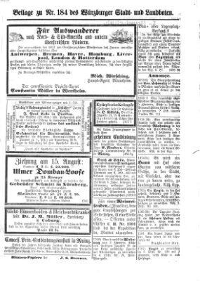 Würzburger Stadt- und Landbote Samstag 1. August 1868