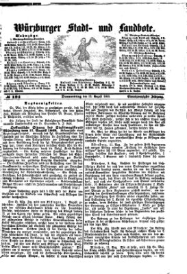 Würzburger Stadt- und Landbote Donnerstag 13. August 1868