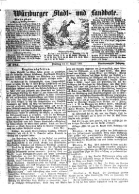 Würzburger Stadt- und Landbote Freitag 14. August 1868