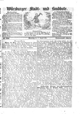 Würzburger Stadt- und Landbote Montag 17. August 1868