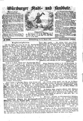 Würzburger Stadt- und Landbote Donnerstag 20. August 1868