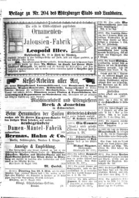 Würzburger Stadt- und Landbote Dienstag 25. August 1868