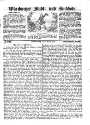 Würzburger Stadt- und Landbote Donnerstag 27. August 1868