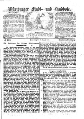 Würzburger Stadt- und Landbote Samstag 29. August 1868