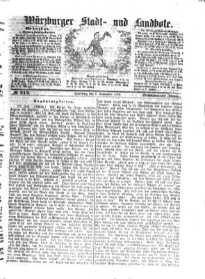 Würzburger Stadt- und Landbote Freitag 4. September 1868