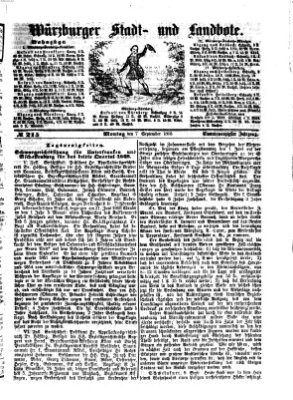 Würzburger Stadt- und Landbote Montag 7. September 1868