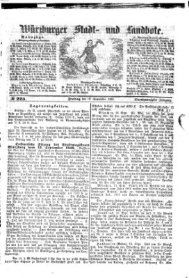 Würzburger Stadt- und Landbote Freitag 18. September 1868