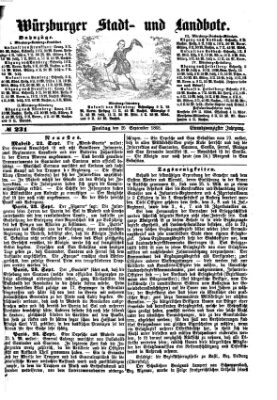 Würzburger Stadt- und Landbote Freitag 25. September 1868