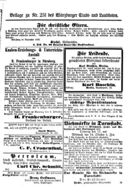 Würzburger Stadt- und Landbote Freitag 25. September 1868