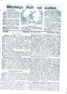 Würzburger Stadt- und Landbote Montag 28. September 1868