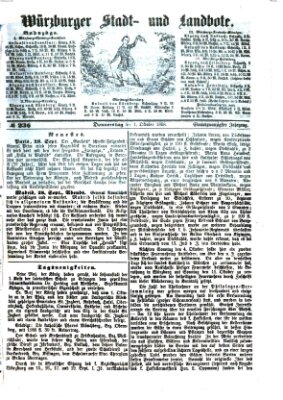 Würzburger Stadt- und Landbote Donnerstag 1. Oktober 1868