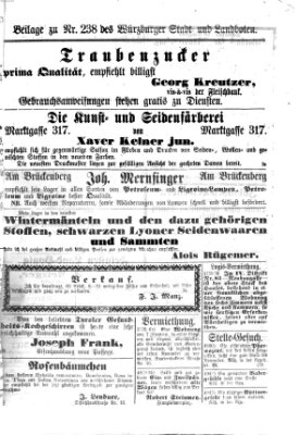 Würzburger Stadt- und Landbote Samstag 3. Oktober 1868