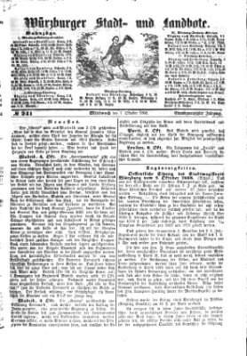 Würzburger Stadt- und Landbote Mittwoch 7. Oktober 1868