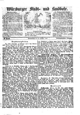 Würzburger Stadt- und Landbote Dienstag 20. Oktober 1868