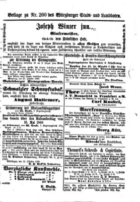 Würzburger Stadt- und Landbote Donnerstag 29. Oktober 1868