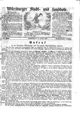 Würzburger Stadt- und Landbote Samstag 31. Oktober 1868