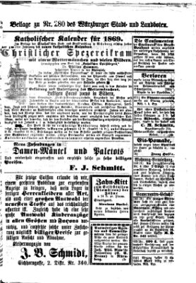 Würzburger Stadt- und Landbote Samstag 21. November 1868