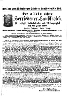 Würzburger Stadt- und Landbote Samstag 28. November 1868