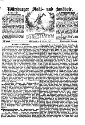 Würzburger Stadt- und Landbote Mittwoch 2. Dezember 1868