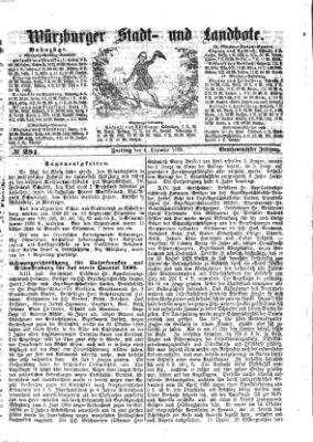 Würzburger Stadt- und Landbote Freitag 4. Dezember 1868